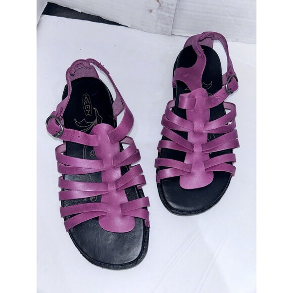 KEEN Womens Size 7.5  red wine Alman Gladiator Adjustable Comfort Sandals shoes - Picture 4 of 14